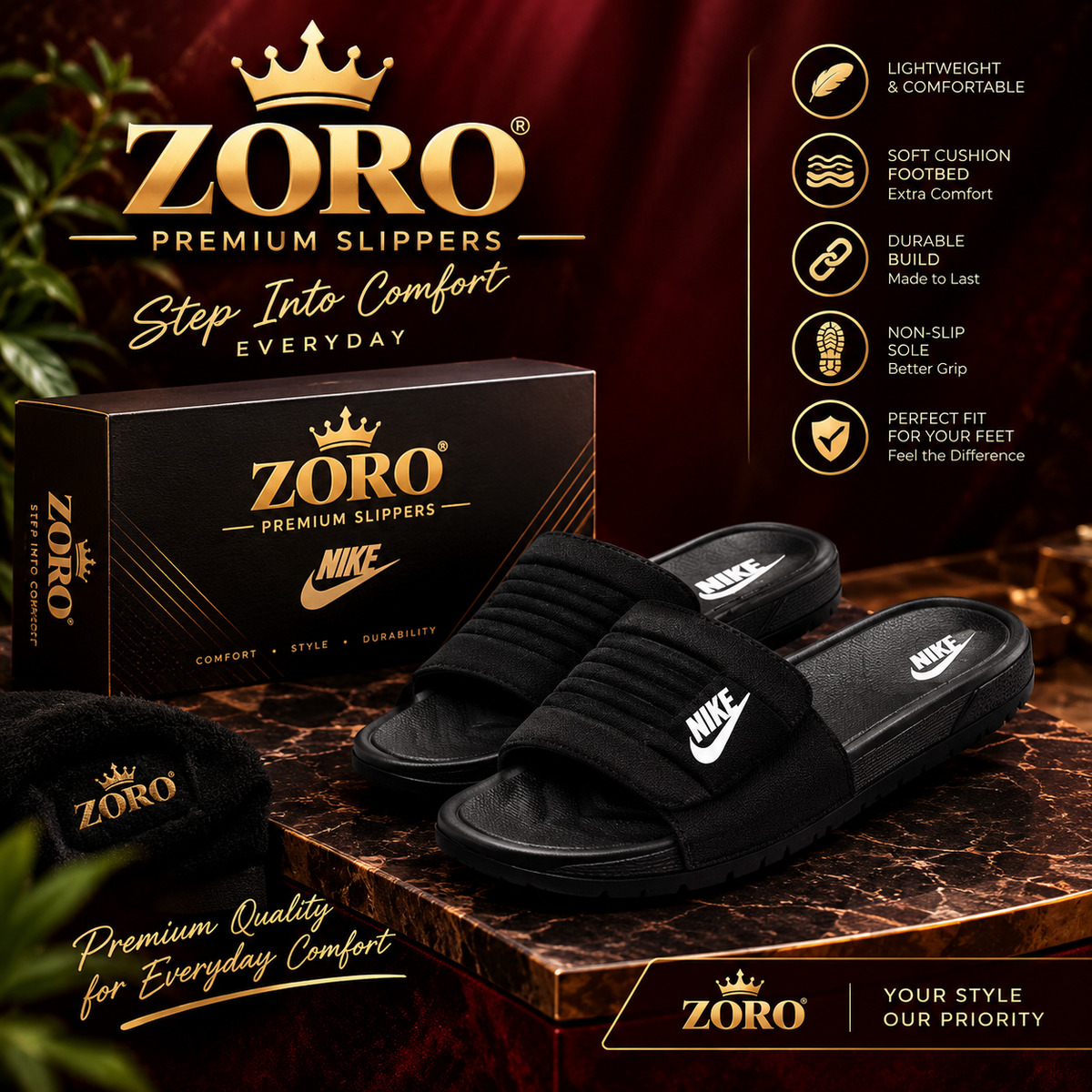 ZORO Everyday Slippers | Step into Effortless Style