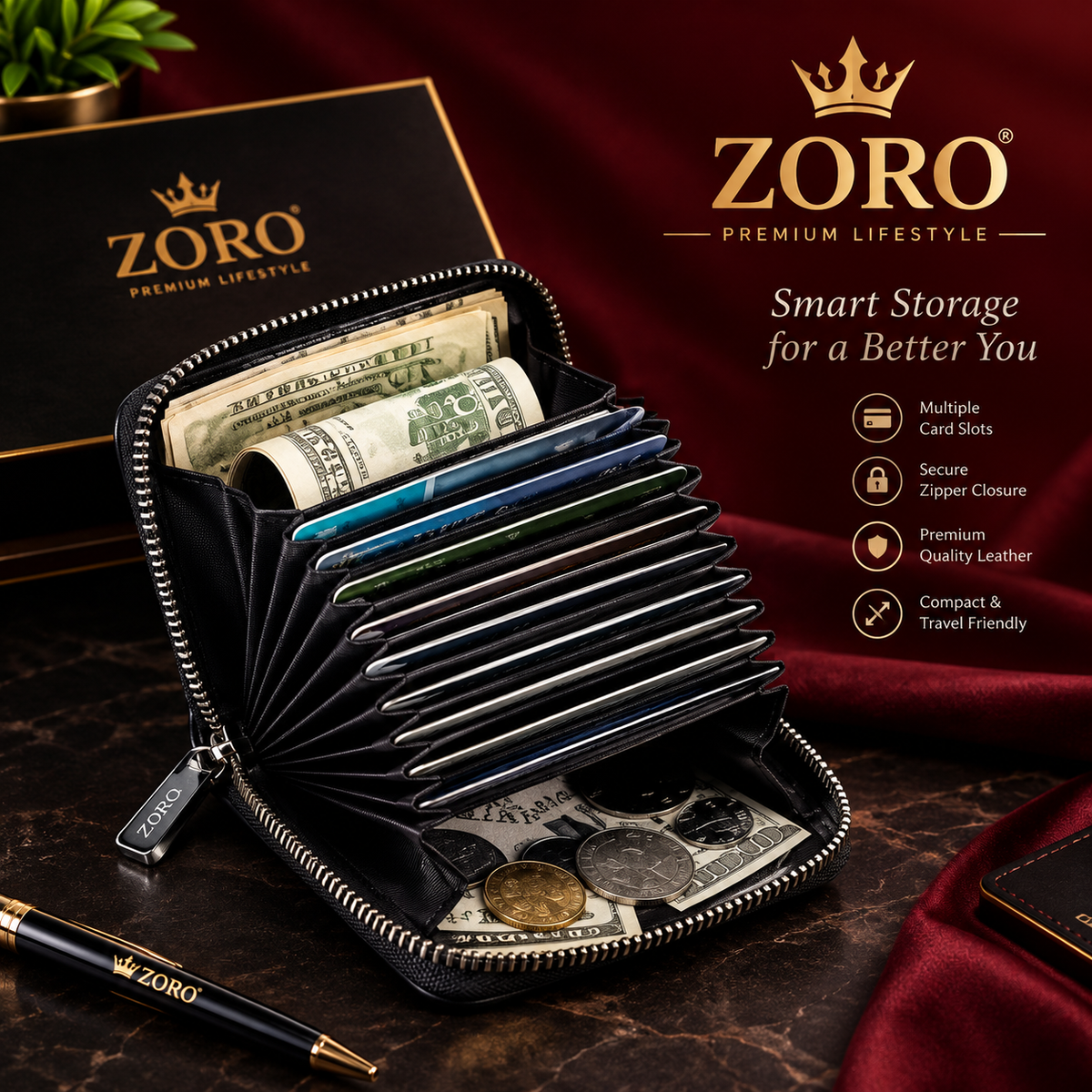ZORO Long Wallet | Everyday Elegance for Your Essentials