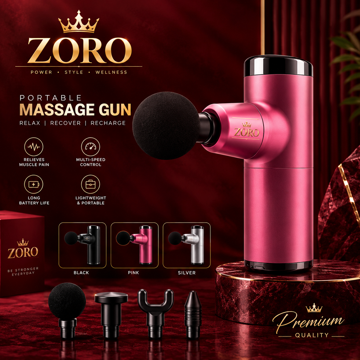 ZORO Powerful Deep Tissue Massage Gun | Elevate Your Recovery Routine