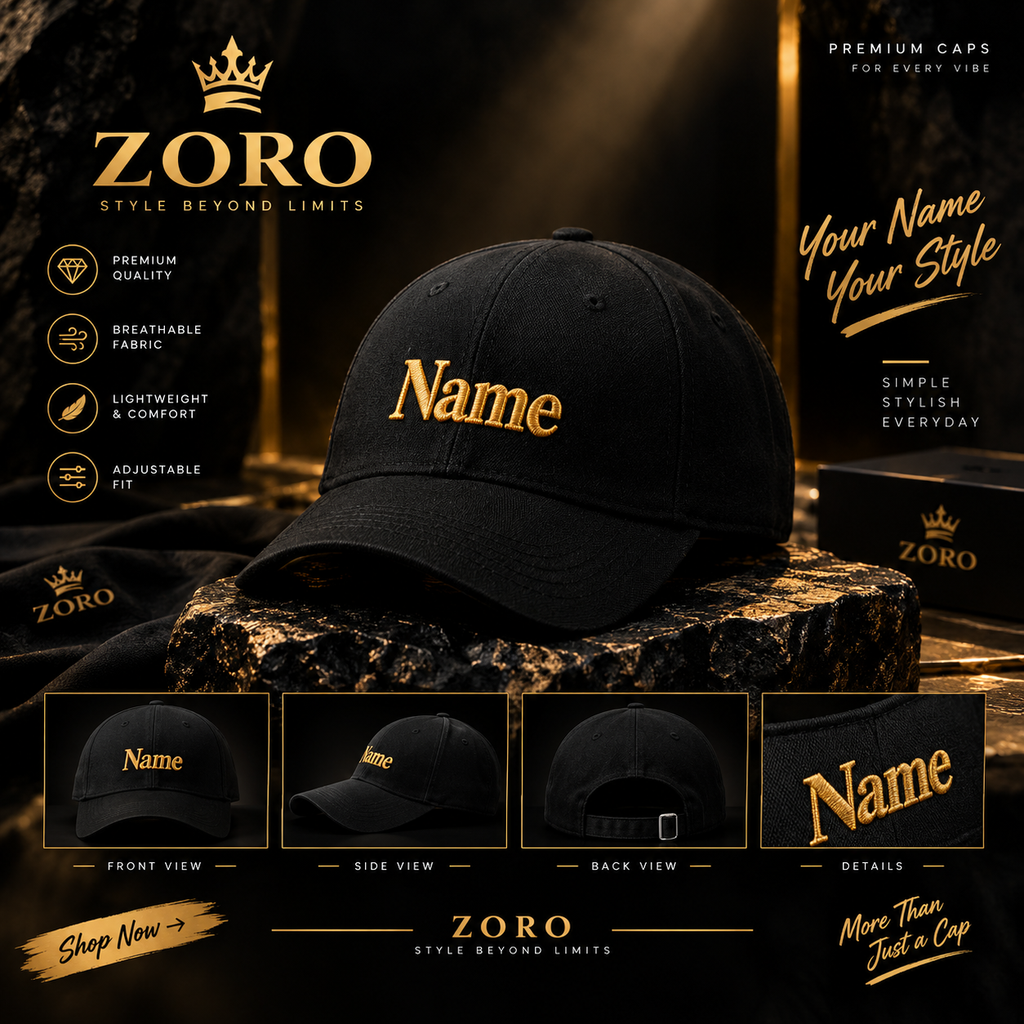 ZORO Premium Cap | Stylish & Comfortable Everyday Wear
