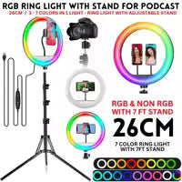 ZORO Premium 26cm Ring Light with Tripod Stand & Phone Holder
