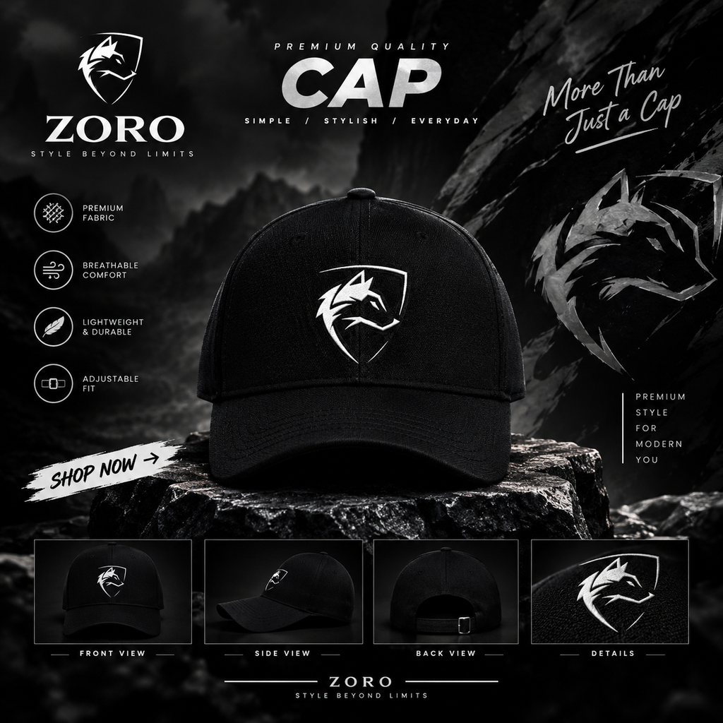 ZORO Premium Cap | Stylish & Comfortable Everyday Wear