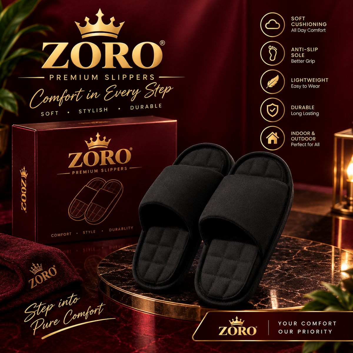 ZORO Everyday Slippers | Step into Effortless Style