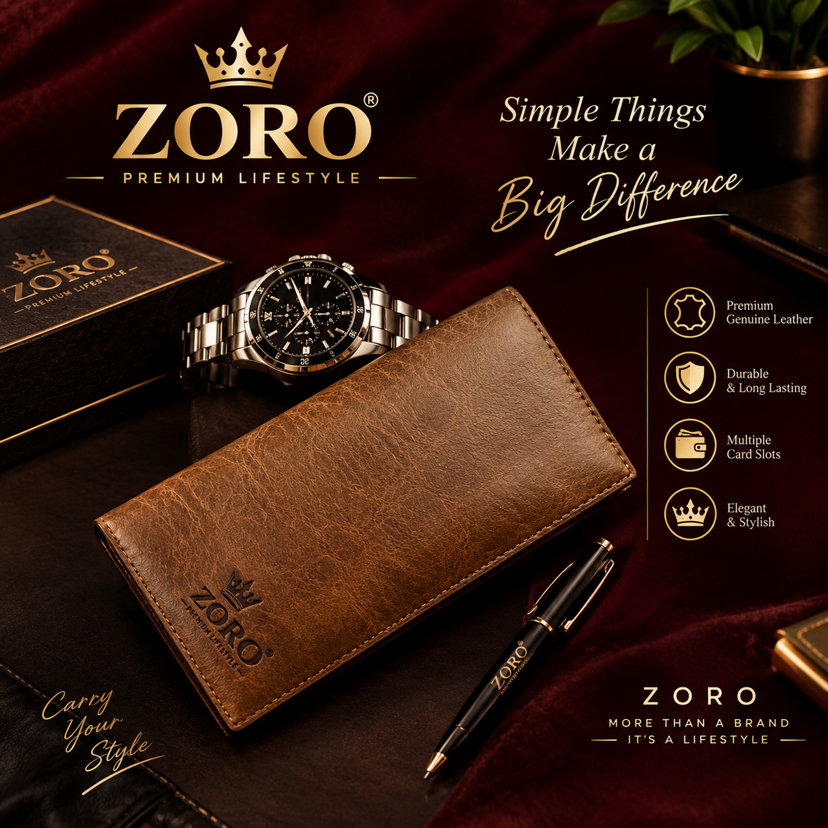 ZORO Long Wallet | Everyday Elegance for Your Essentials