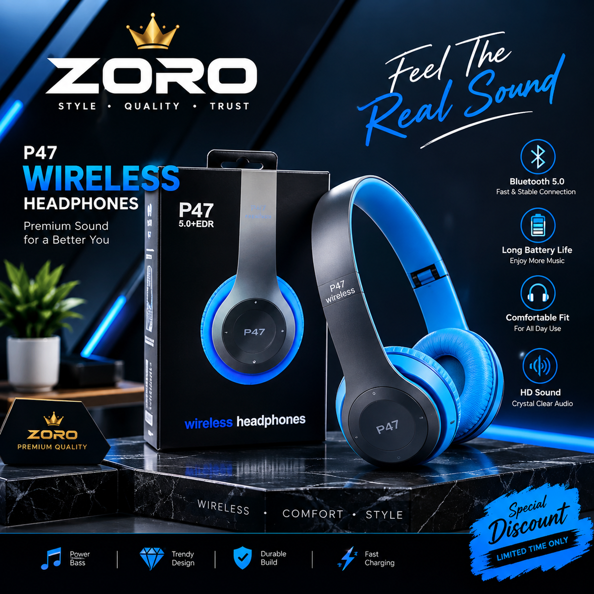 ZORO Headphones | Apni Favourite Beats Ka Maza Lein⠋