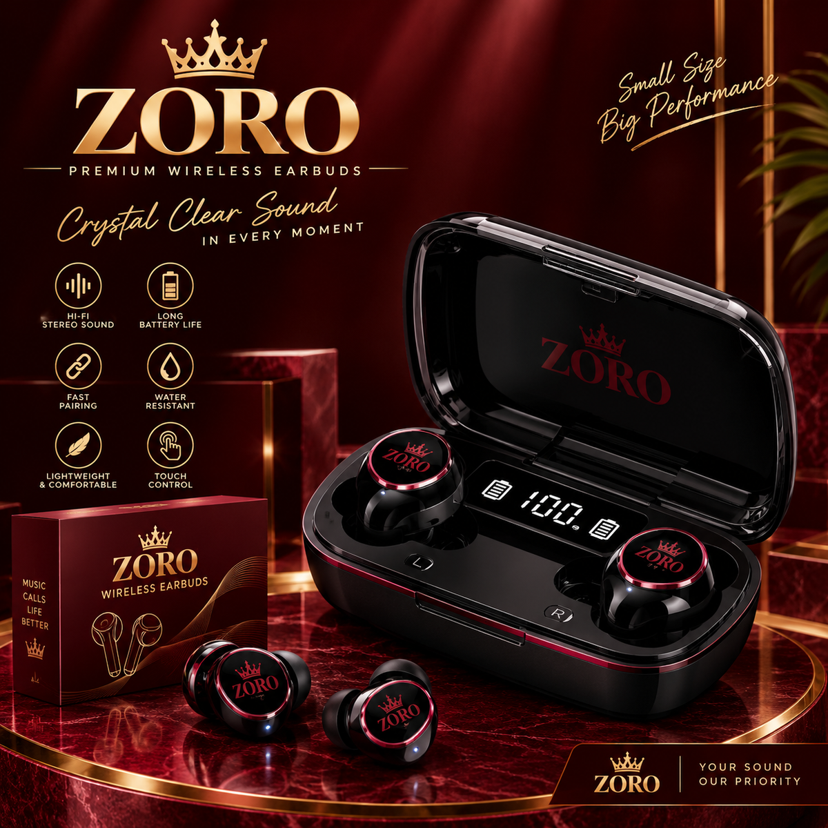 ZORO Air Pro 3rd Gen Wireless Earbuds | Style Meets Sound