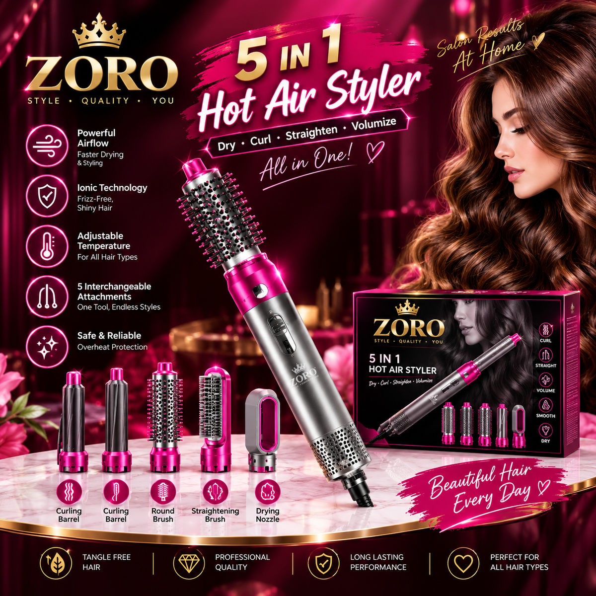 ZORO 2-in-1 Electric Hair Straightener | Style Your Way