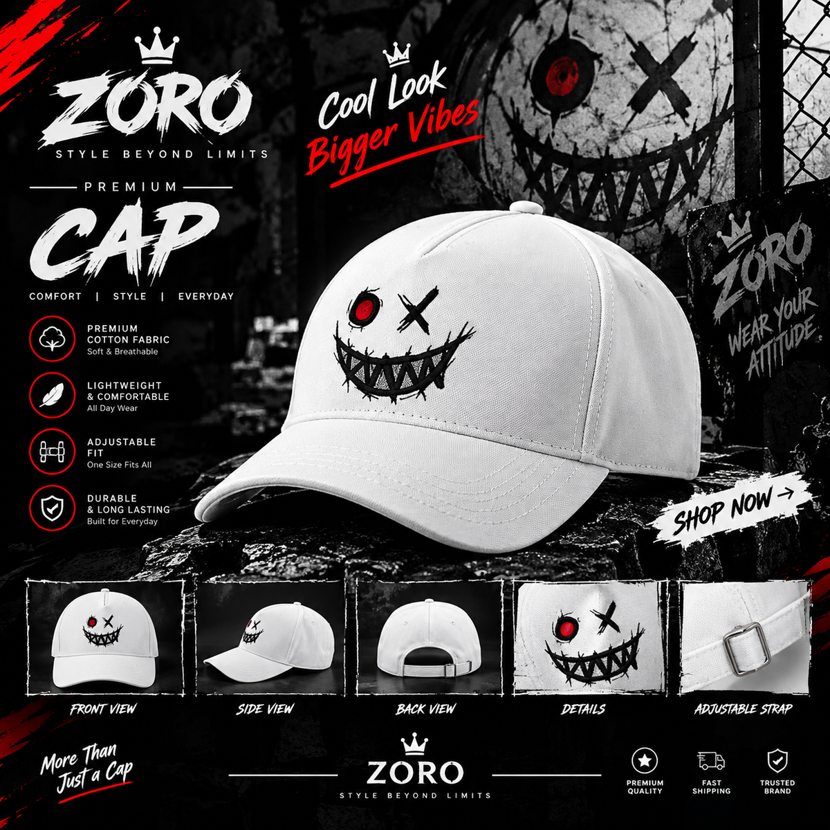 ZORO Premium Cap | Stylish & Comfortable Everyday Wear